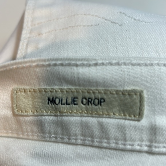 LUCKY BRAND MOLLIE CROP MID RISE WHITE DENIM JEANS SIZE 6/28 - Picture 11 of 15